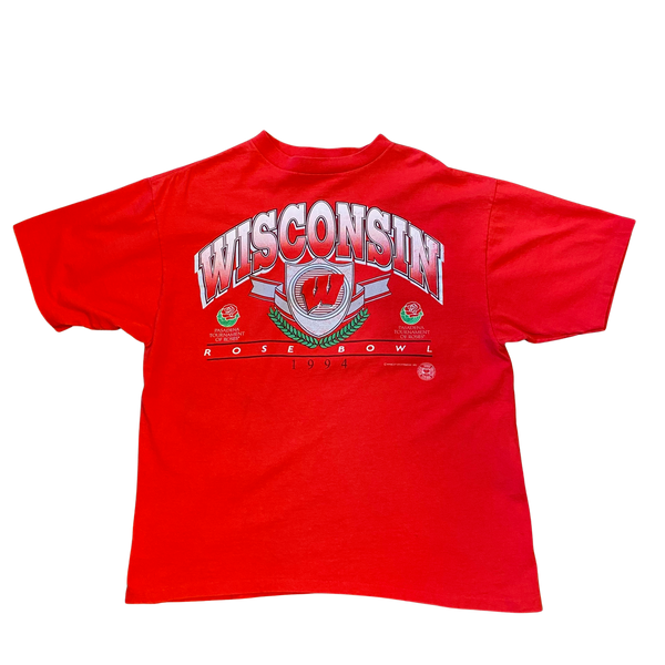 Vintage 1994 Wisconsin Rose Bowl Red Tshirt