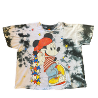 Vintage Mickey Mouse Black White Tye Dye Tshirt