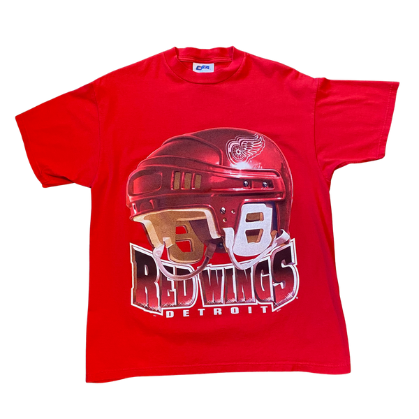 Vintage Detroit Red Wings Helmet Tshirt