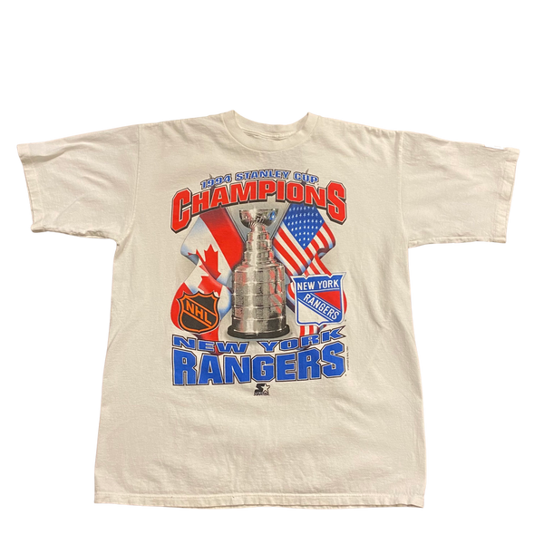 Vintage 1994 NY Rangers Champions Starter White Tshirt